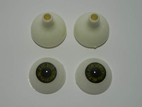 Pair Of Realistic Human/Zombie Acrylic Eyes For Halloween Props, Masks, Dolls (Infected Green 26Mm) #TOP10