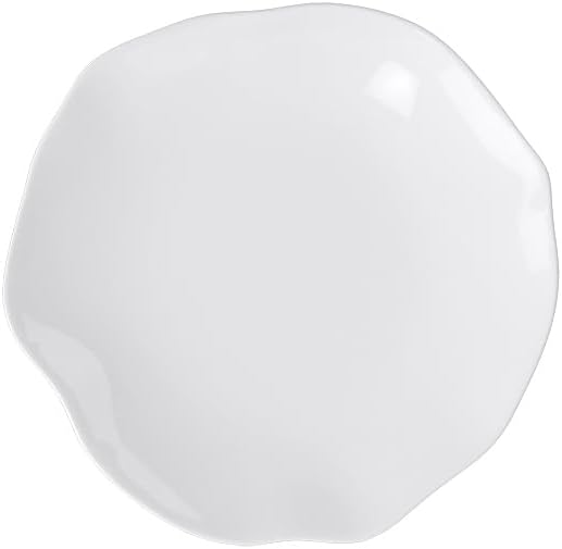 Villeroy & Boch – Pura Breakfast/Dessert Plate, Approx. 22 × 22 × 2.5 cm, Pure White, Dishwasher-Safe & Microwave-Safe, Flowing Shape, Premium Bone Porcelain Made in Germany