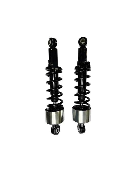 EV Scooter Rear Shock Absorber, 11 Inch, Black, Set of 2, Coil Spring Suspension-image-0