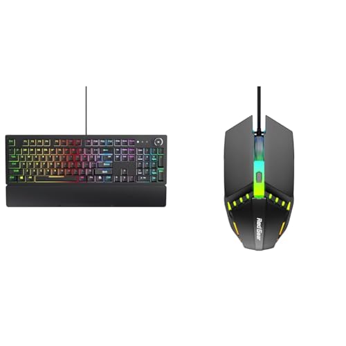 Image of Redgear Shadow Blade Mechanical Wired Keyboard with Drive Customization, Spectrum LED Lights, Media Contro