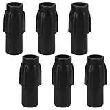 BESTonZON 6個 掃除グッズ用プラスチック製延長ポールアダプター 水拭き用ロッドネジ締め設計で安定固定 家用清掃工具アクセサリー