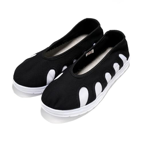 KHAOL Tai Chi Shoes Lightweight Kung Fu Martial Arts Shoes for Men Women with Anti-Skid Sole, Comfortable Fit, Durable Cotton Upper Taoist Shoes for Qigong Trainerss(7.5)
