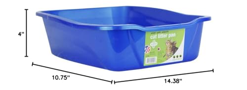 Van Ness Pets Extra Small Open Cat Litter Box, Kitten/Rabbit Size, Blue, CP0