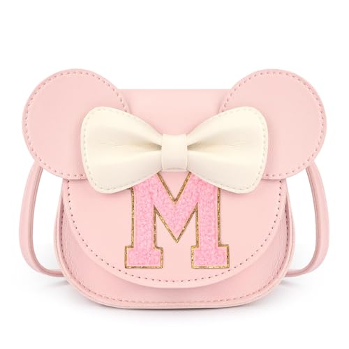 Image of mibasies Toddler Purse Girl Gifts: Girls Birthday Gifts for 3-8 - Toys for Ages 2-4 Purse, Pink, Letter M
