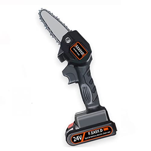 XBAKING Mini tronçonneuse sans Fil de 6 Pouces, 1/2 pièces, Batterie au Lithium Rechargeable, scie à chaîne électrique portative Powe pour la Coupe du Bois, Le Jardinage, la Coupe des Branches