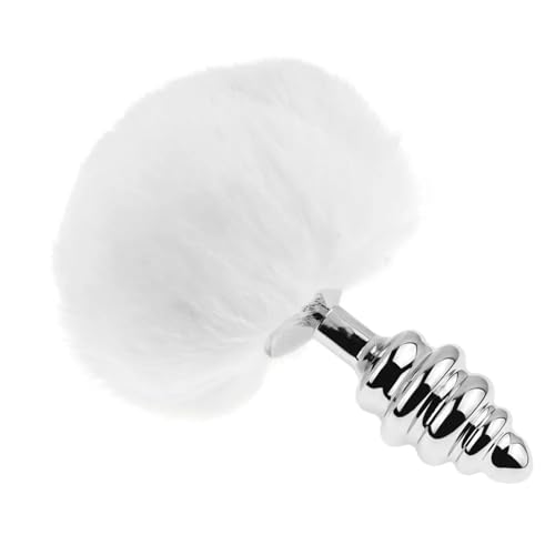 Masseur de prostate et plug anal en métal avec relief fileté - 5