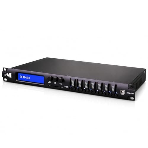 Procesador de Audio DSP Matrix System 4 entradas y 8 salidas XLR, Mezclador de Gestión Controlado por Computadora, Sistema Matricial con Filtros Paramétricos, Crossover y Limitador de Picos miniatura 1