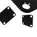 KAIY 2 Pack Electric Guitar Neck Plate with Screws, Metal Guitar Neck Plate for Replacement Electric Guitar Part, Strat Tele Style Guitar Cigar Box Guitar Parts Repair Replace(Black)