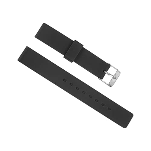 uxcell Soft Rubber Watch Band 16mm Width, Replacement Silicone Watch Strap, Black