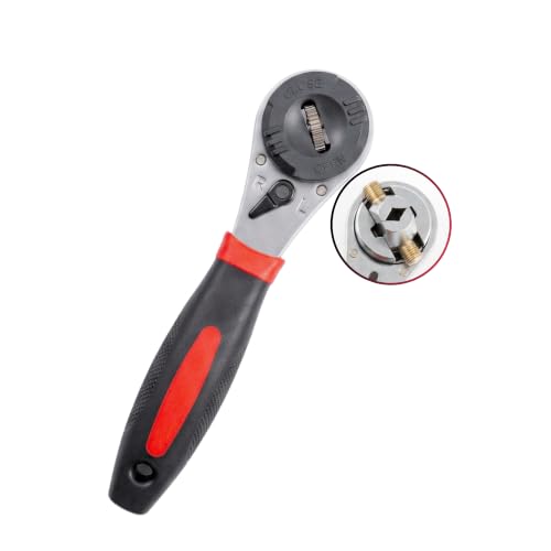 Image of HUPLA Universal Self Adjusting Ratchet Wrench 6-22mm | CR-V Steel Adjustable Socket Wrench | Reversible 60-Tooth Ratchet | Fits Metric 6-22mm & SAE 1 /4 inch-7 /8 inch Nuts & Bolts | Car, Bike & Home Repair