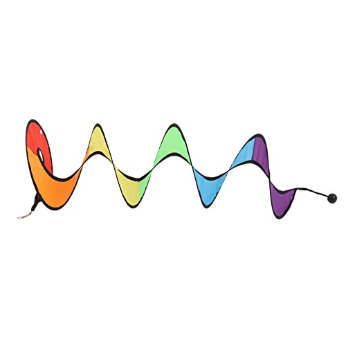 Spinner de Viento de Iris en Espiral Colorido, Escultura de Viento de Iris Plegable, Spinner Rizado Colgante, Decoración de Jardín, Adecuado para Acampar Al Aire Libre o Picnics