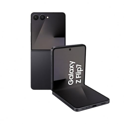Samsung Galaxy Z Flip7 AI Smartphone mit Galaxy AI KI-Handy mit Android Faltbares Design Infinity Frontdisplay 50-MP-Weitwinkelkamera 512 GB 12 GB RAM JetBlack 3 Jahre Herstellergarantie