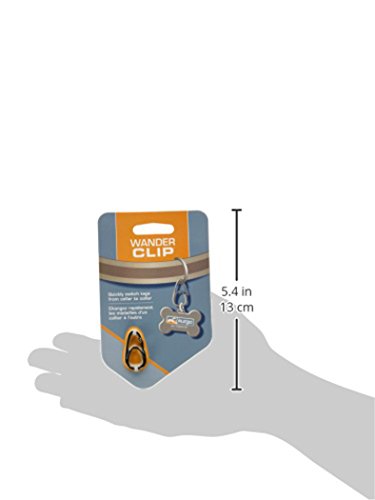 Kurgo Wander Clip For Dog Tags | Dog Tag Clip | Rings For Dog Tags | Pet Id Tags Clips | Dog Collar Id Holder | Switch Dog Tags With Ease | Durable | Lightweight | One Size | Silver (K01542) #TOP5