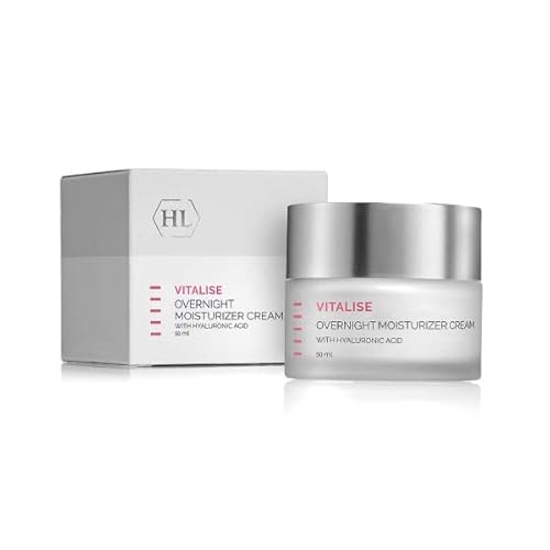 HL Holy Land Cosmetics Vitalise Overnight Moisturizer Cream with Hyaluronic Acid: Stimulates Natural Repair Processes & Restores Suppleness, 1.7 fl.oz