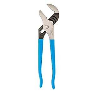 CHANNELLOCK 430 10-inch Straight Jaw Tongue & Groove Pliers, Made in USA, 2-inch Jaw Capacity, Laser Heat-Treated 90Â° Teeth, Forged High Carbon Steel