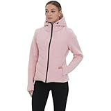 DooHier Women's Coat Winter Warm Casual Loose Zipper Outside Wearing Long Sleeves (US, Alpha, Small, Regular, Regular, Pink)
