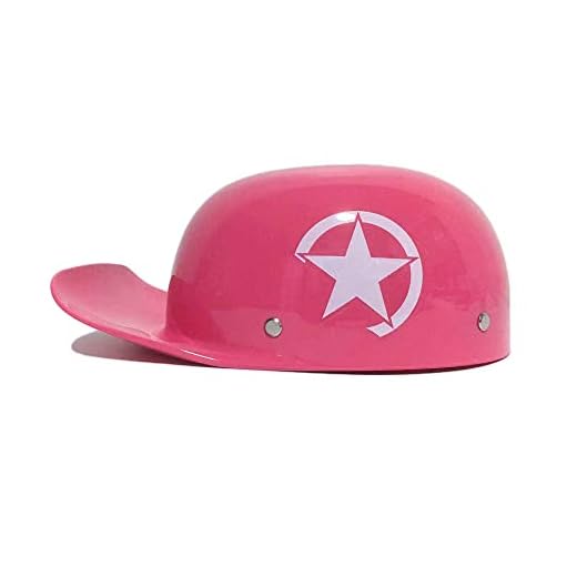 HZIH Retro Motorcycle Half Helmet for Man and Women, Street Sun Protection Baseball Cap DOT Approved Open Face Skull ATV Scooter Cruiser Moped -Pink-Medium