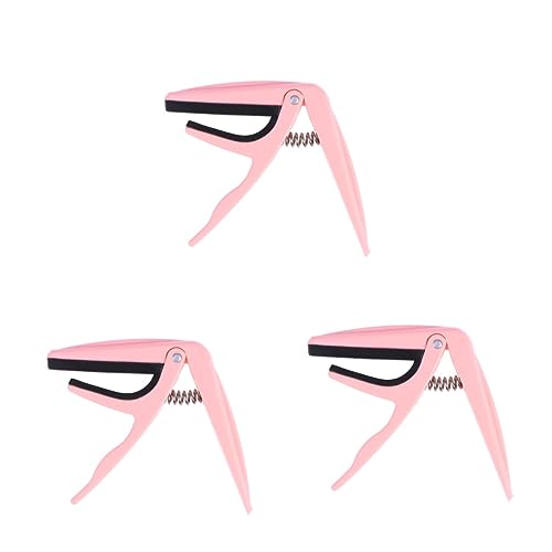Toyvian 3piezas Capo De Ukelele Profesional De Aleación De Zinc y Fácil De Usar Accesorio Rosa Para...