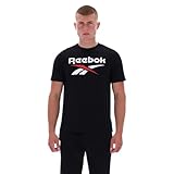 Reebok Bruno Big Logo Crew Neck SS tee Camiseta para Hombre, Negro, L