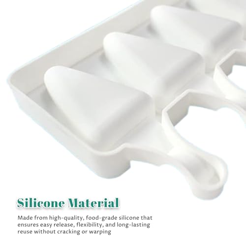 Molde triangular de silicona reutilizable que desmolda paletas de pastel sin romperlas 6