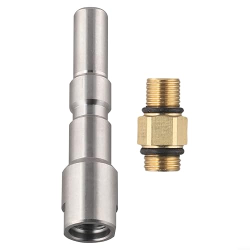 For Nilfisk Kew Alto Foam Pot Quick Connect Adapter High Pressure Washer Metal 1/4 Inch Internal Thread 200bar 2900PSI 83mm Overall Length