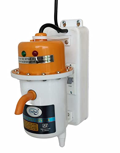 CAPITAL® 1L instant portable water heater geyser for use home , office ,  restaurant , labs, clinics , saloon , beauty parlor (With MCB, Orange  White) - Price History