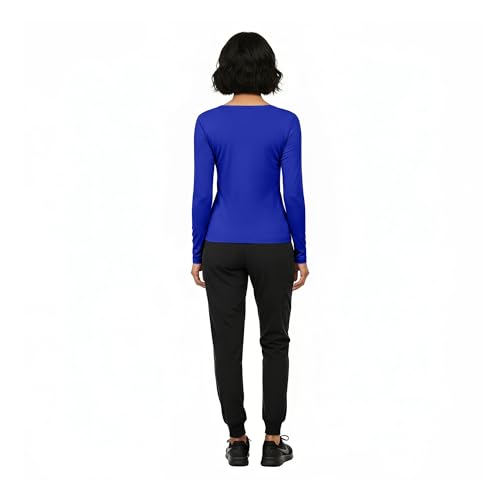 Image of Natural Uniforms Women's Long Sleeve Underscrub T-Shirt - Cotton Blend Scrub Base Layer for Nurses & Medical Professionals