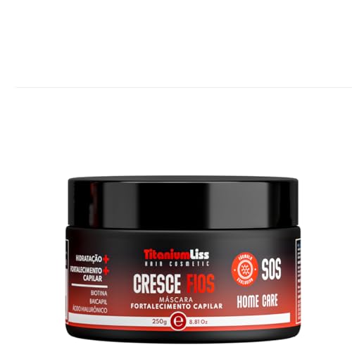 Tratamento Capilar Intensivo para Crescimento, Fortalecimento Cresce Fios Titanium Liss.