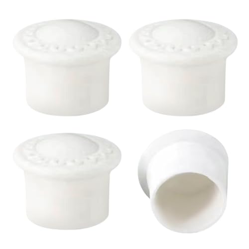 GORGECRAFT 4 Embouts de Rideau en Plastique Blanc de 28mm en Forme de Colonne de Remplacement pour Tringle Décorative,Têtes D'Embouts Décoratifs pour Maison...