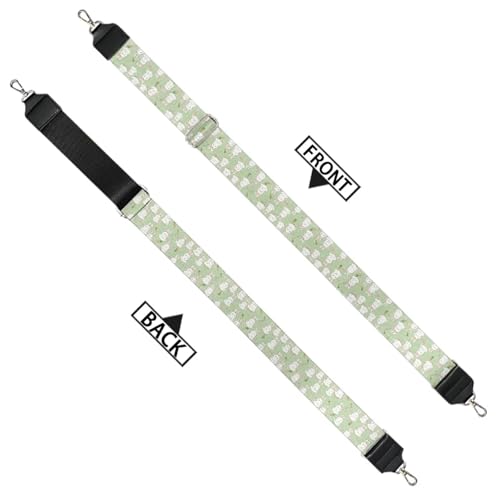 Image of Halloween Handbag Strap Canvas Purse Strap Colorful Bat Black Shoulder Strap Multicolor Bats Replacement Strap