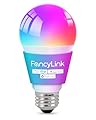 Fancylink Matter Smart Light Bulbs, Color Changing Light Bulb, Compatible with Alexa and Google Assistant, Apple Home,16 Million Colors RGBCW, WiFi & Bluetooth LED Light Bulbs, A19, 800 Lumens,1 Pack