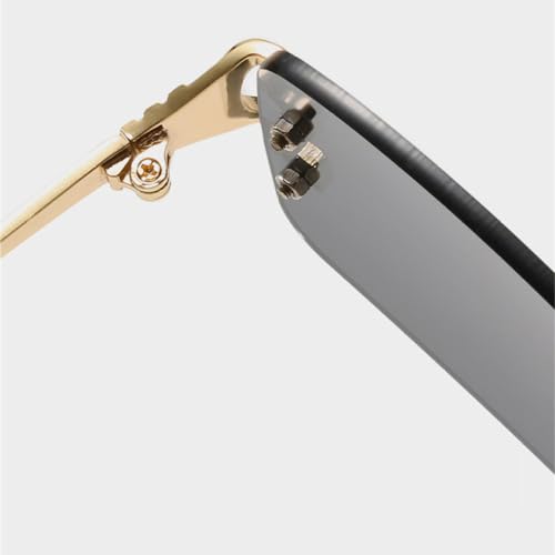 Lunettes de soleil rectangles sans monture ultra légères au design minimaliste - 5
