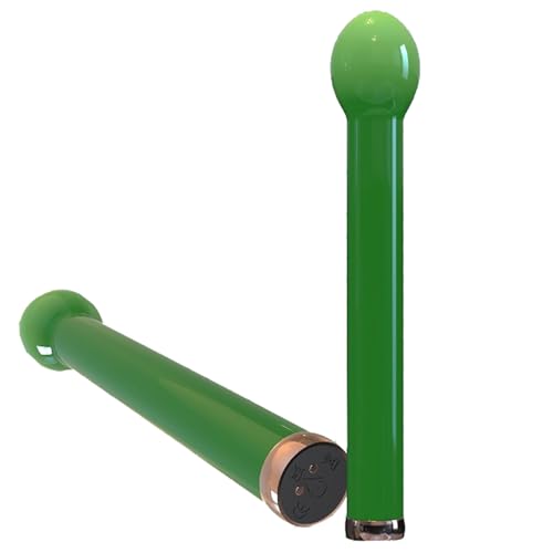 Bâton de massage électrique en verre borosilicate vert et accessoire corporel imperméable