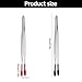 2PCS Rubber Tipped Tweezers Soft Contact Silicone Coated Forceps Non Marring Flat Tip Tweezers PVC Coated Long Tweezers for Crafts Stamps Beads Jewelry Tools