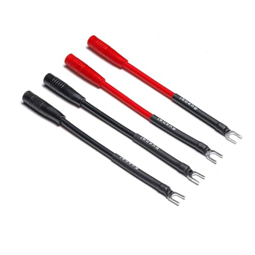 Suanqi y to Banana Female adapterr, 4mm Banana to Spades Speaker Adapter Connectors Plugs Spade Fork opening-4Pack 3 inches by Suanqi - Image 2