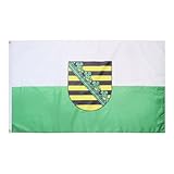 AZ FLAG - Drapeau Saxe - 150x90 cm - Drapeau 100% Polyester Avec Oeillets Métalliques Intégrés - Pavillon 110 g