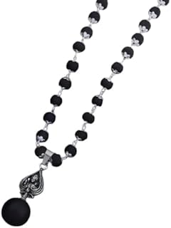 Original Karungali Mala for Men | Lord Murugan Face Trishul Silver Plated Locket | Natural Black Ebony Wood Beads | Spirit...