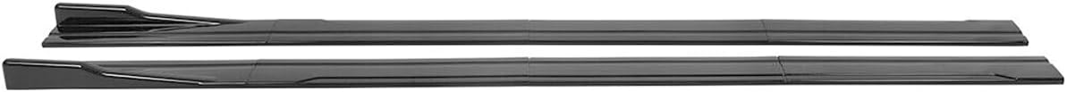Side Skirts Extension Fit for 2008-2021 D0DGE Challenger Black 86.6"/2M Side Skirt Rocker Panel Lip Splitter