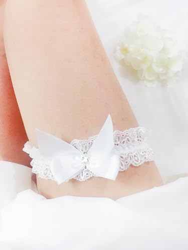Image of Blue Garters for Bride Wedding Garter Set for Bride Bridal Garter Leg Thigh Blue