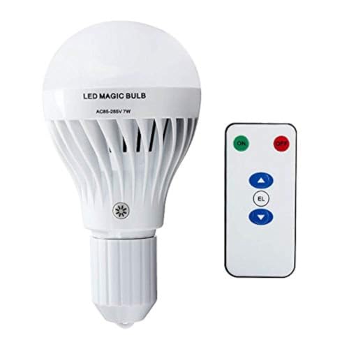 EBILUN Ampoule LED 7 W E27 - Lampe d'urgence intelligente - Multifonction - Rechargeable - Économie d'énergie - Éclairage d'intérieur - Lumière blanche chaude