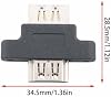 3 Unidades Adaptador HDMI Hembra a Hembra 180 Grados Negro, Soporta 480p/720p/1080i/1080p, Montaje en Panel, Extensor, Adecuado para Computadora, TV Digital, Proyector, Cableado 4