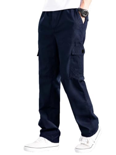 Image of Lymio Cargo for Men || Cotton Cargo Pant || Drawstring Waist Pant (Also Available in Plus Sizes) (117-120)