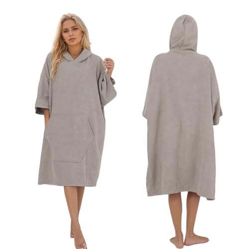 NUBURGREY Surf Poncho Hooded Beach Towel Quick Dry,...