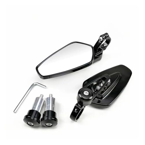 Espejo moto universal de 22mm para manillar de patinete negro en pack de 1 par