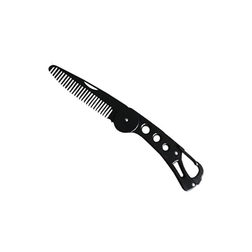 Folding Beard Comb Stainless Steel Antistatic Mustache Comb Multi-Function Bottle Opener Key Chain Moustache Comb Tool For Daily Grooming, Beard, Mustache Styling #TOP21