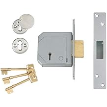 Union Locks 3G114E 5-Lever Mortice Deadlock C-Series 67mm Case - Satin Chrome