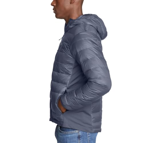 Eddie Bauer Men's Winter Jacket - Puffer Coat with Hood - Down Jacket For Outdoor (Gray, M)2