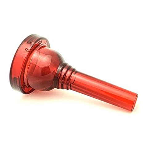 KELLY-12C - Small-shank Trombone/Baritone Lexan-Mouthpiece - Crystal-Red Cover