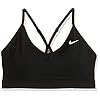 NIKE-Womens-Pro-Indy-Sports-Bra Nike Women's Dri-Fit Indy Training Bra (Black, Small)