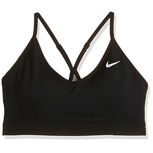 NIKE-Womens-Pro-Indy-Sports-Bra Nike Women's Dri-Fit Indy Training Bra (Black, Small)